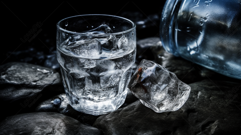 Frozen Crystal Water in Ice Cubes on Rocks Stock Photo 2458104 wh1200